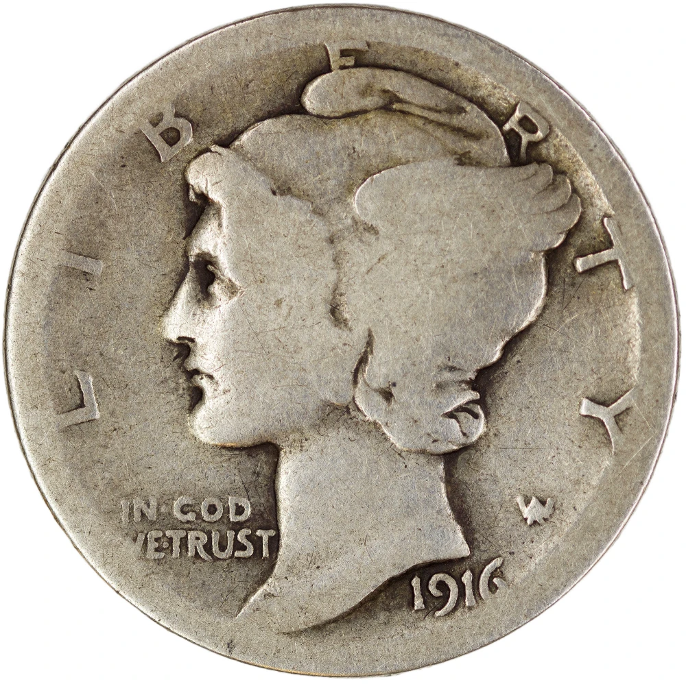 AG-3 1916-D Mercury Dime