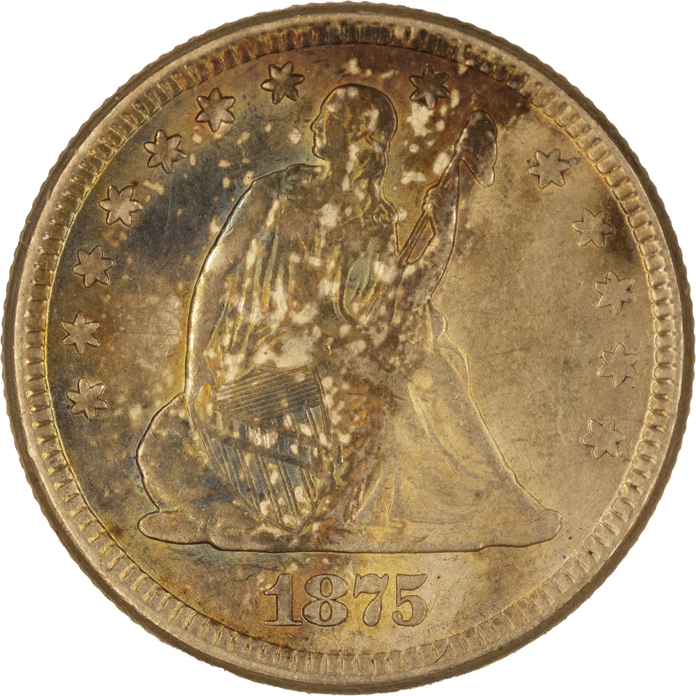 Borderline UNC-58 1875 Seated Quarter