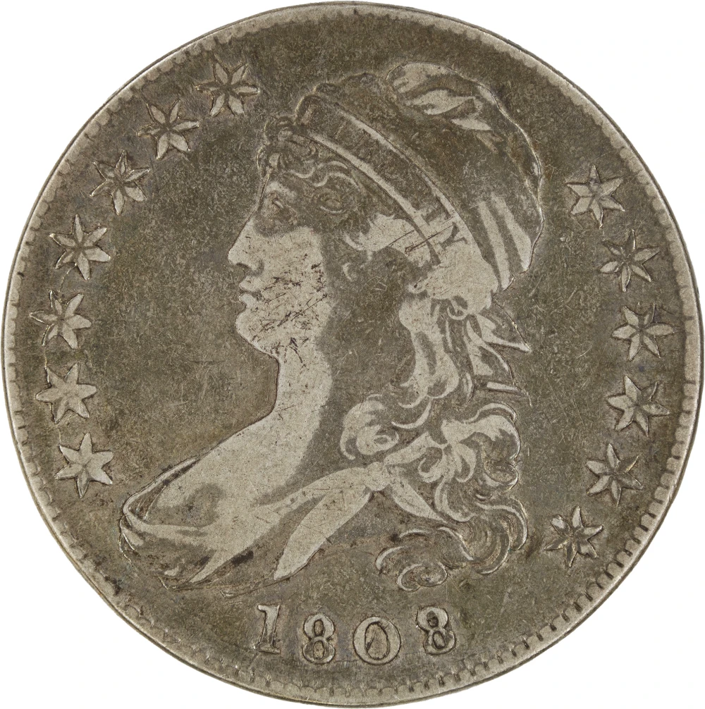 Lovely Fine to VF 1808/7 Half Dollar