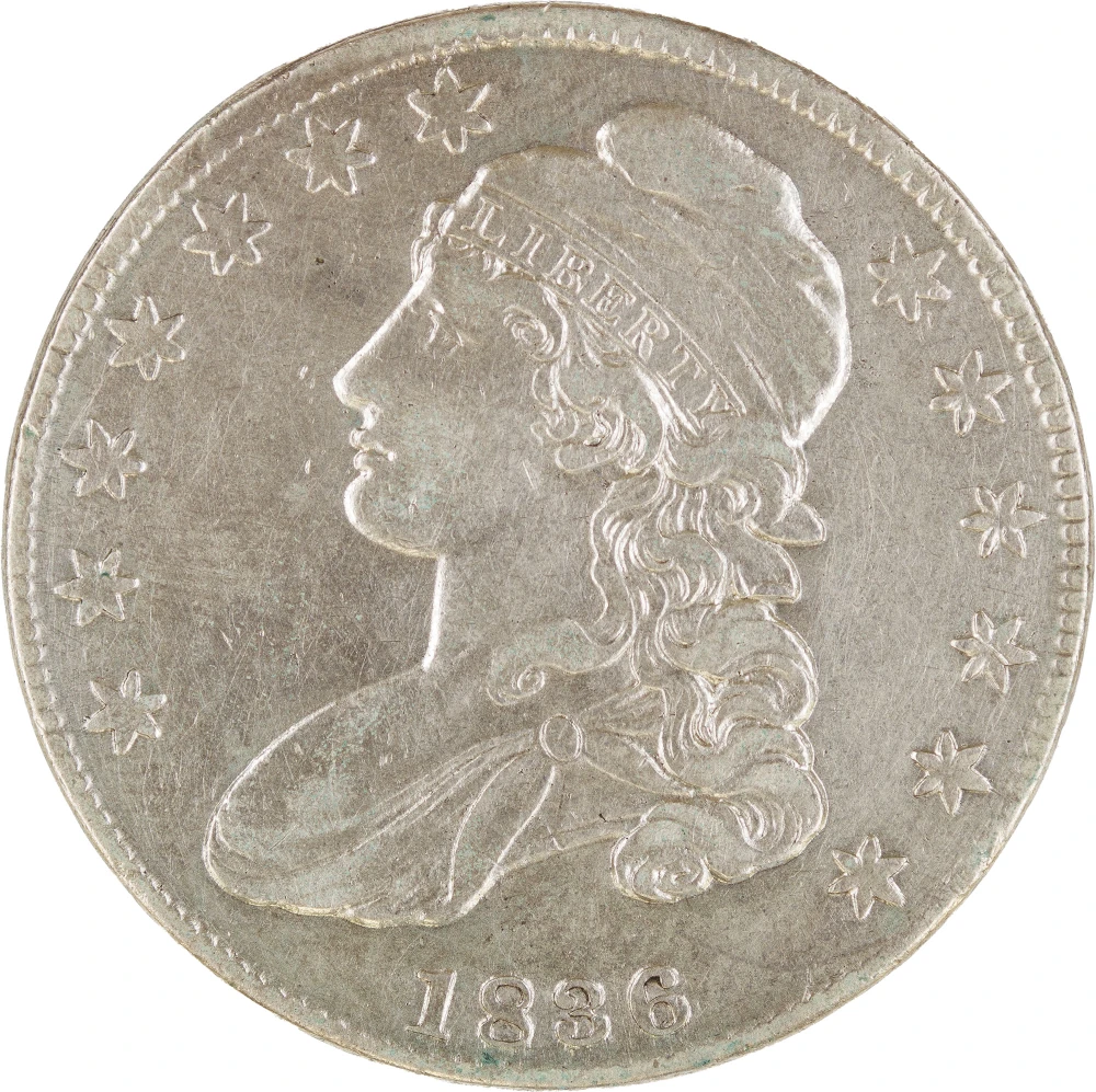 EF-45 Details 1836 Lettered Edge Half Dollar