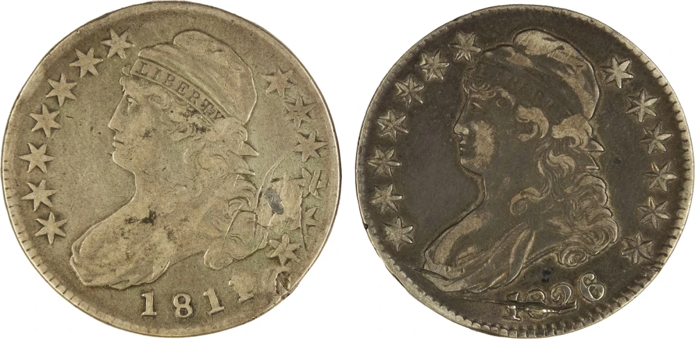 Pair Of Damaged Bust Half Dollars