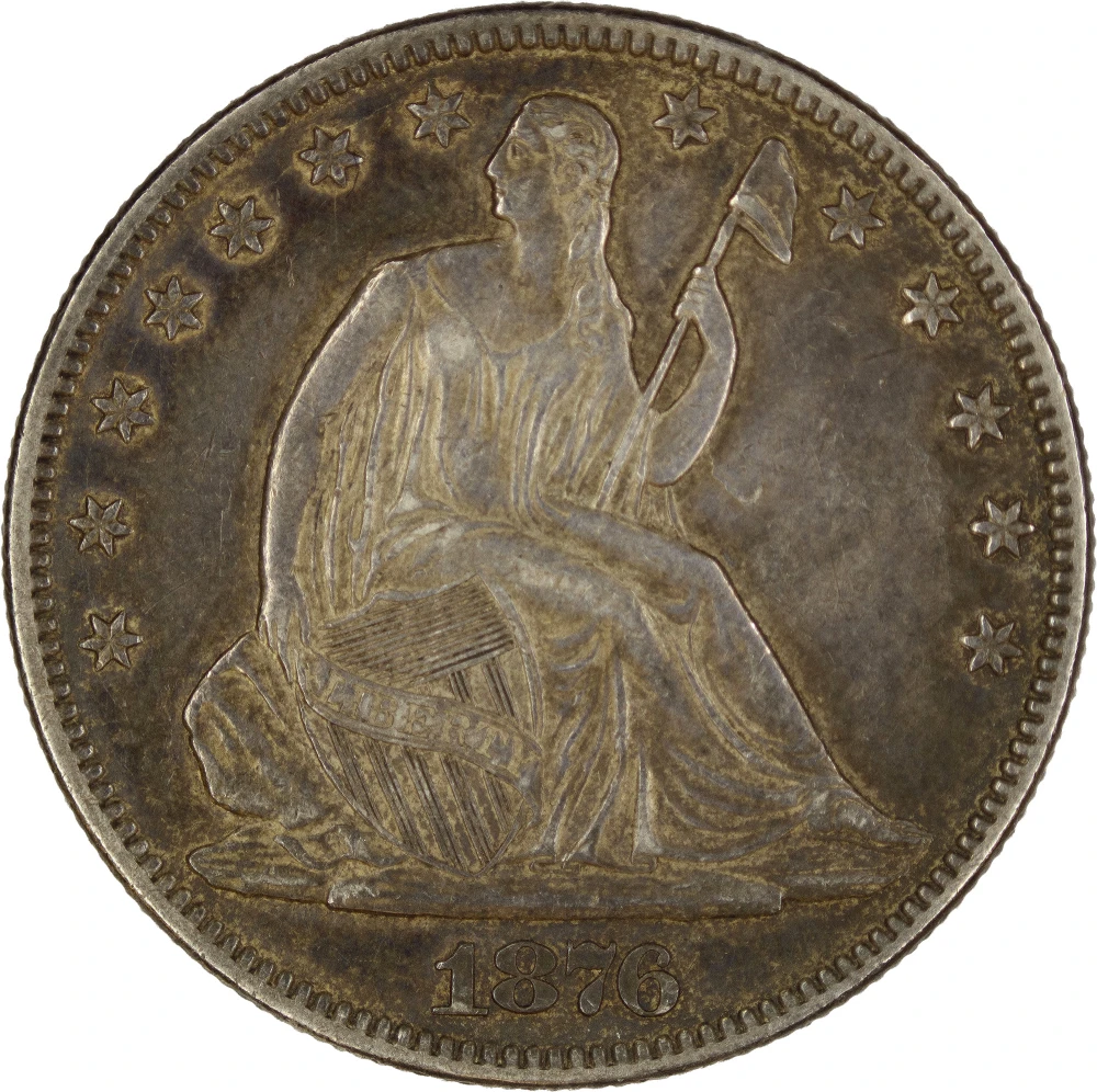 AU-50 1876 Half Dollar