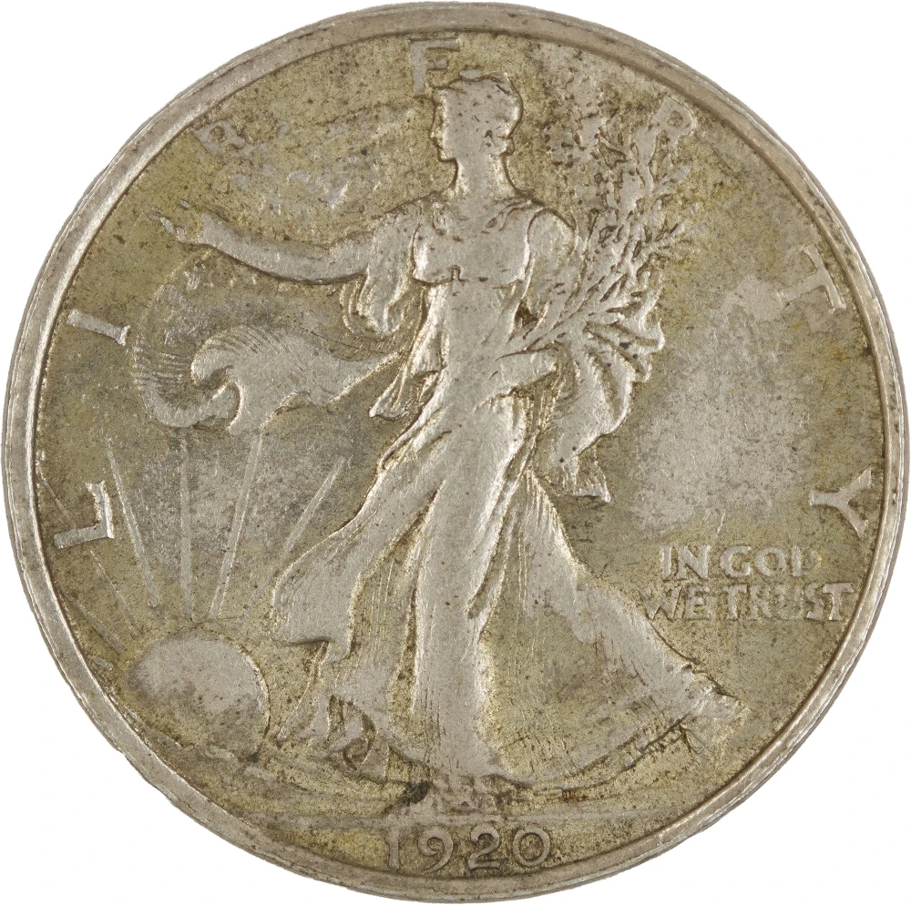 AU Details 1920-D Half Dollar