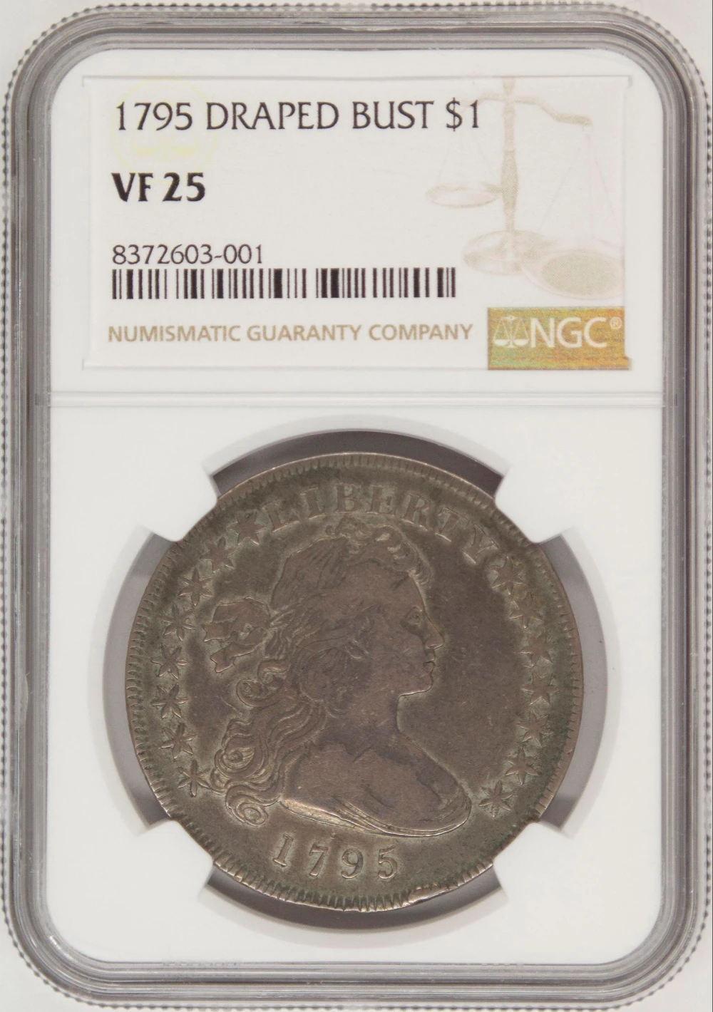 NGC VF-25 1795 Draped Bust Dollar