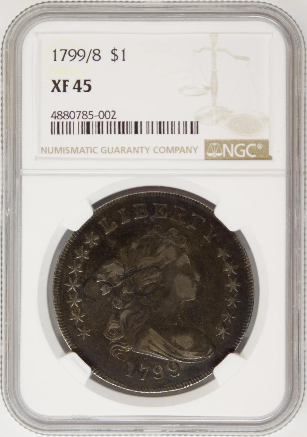 NGC EF-45 1799/8 Bust Dollar