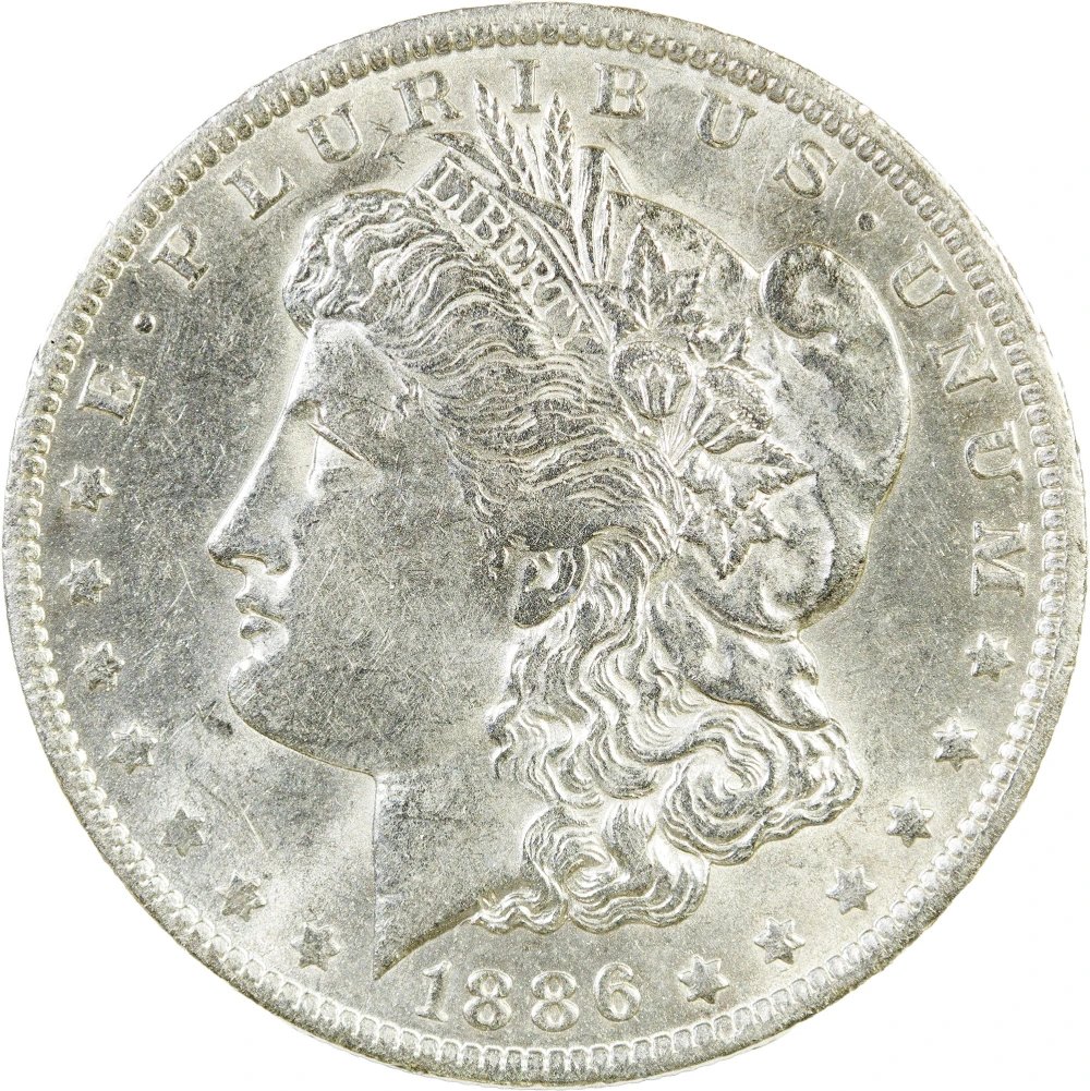 Choice AU-58 1886-O Morgan Dollar