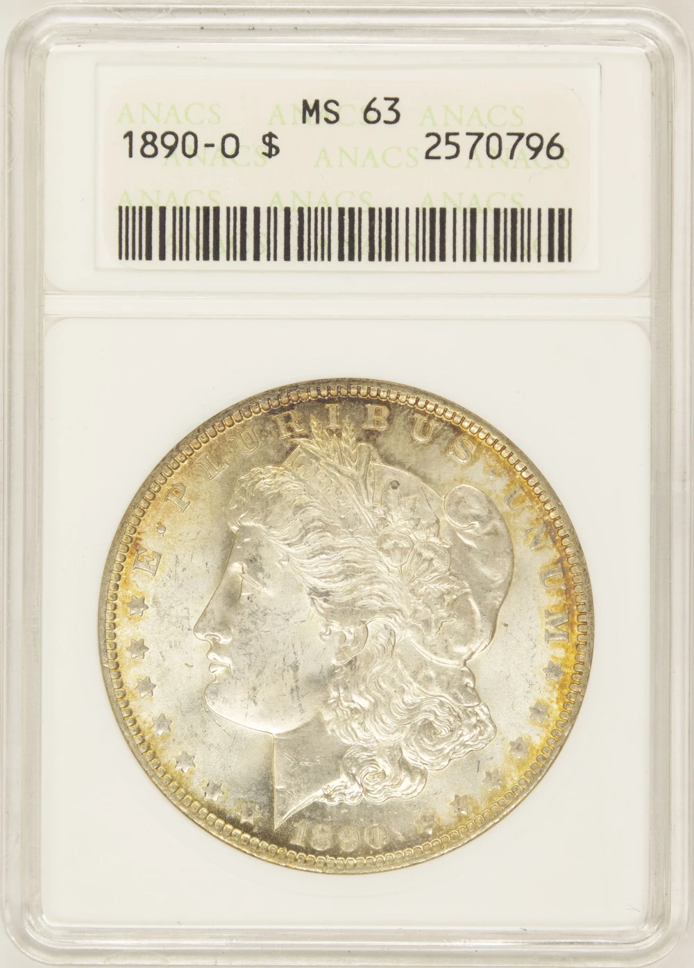 ANACS MS-63 1890-O Morgan Dollar