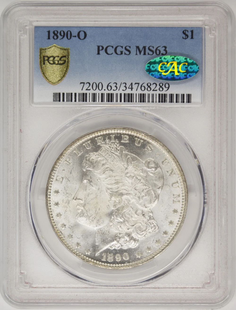 PCGS MS-63 CAC 1890-O Morgan Dollar