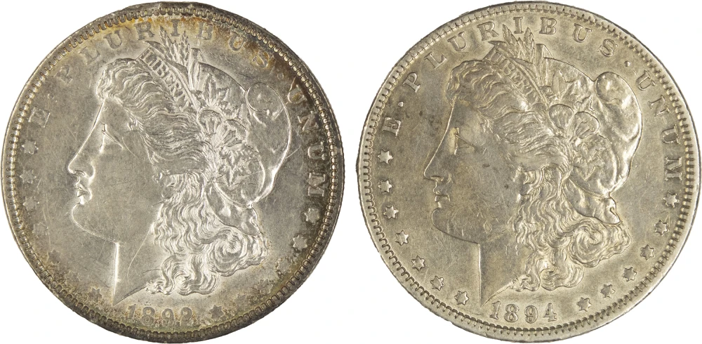 1892 & 1894-O Morgan Dollar Pair