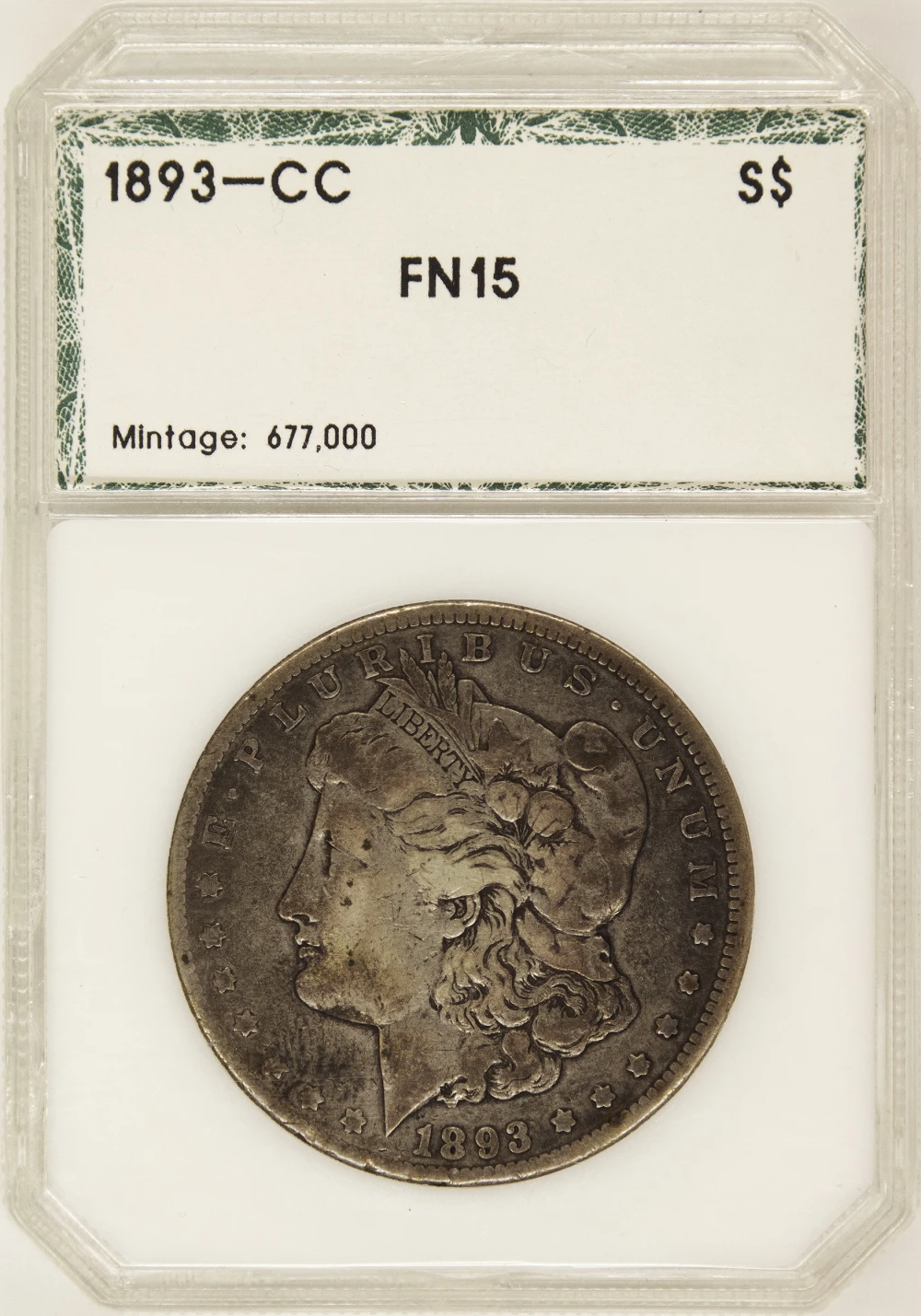 PCI F-15 1893-CC Morgan Dollar