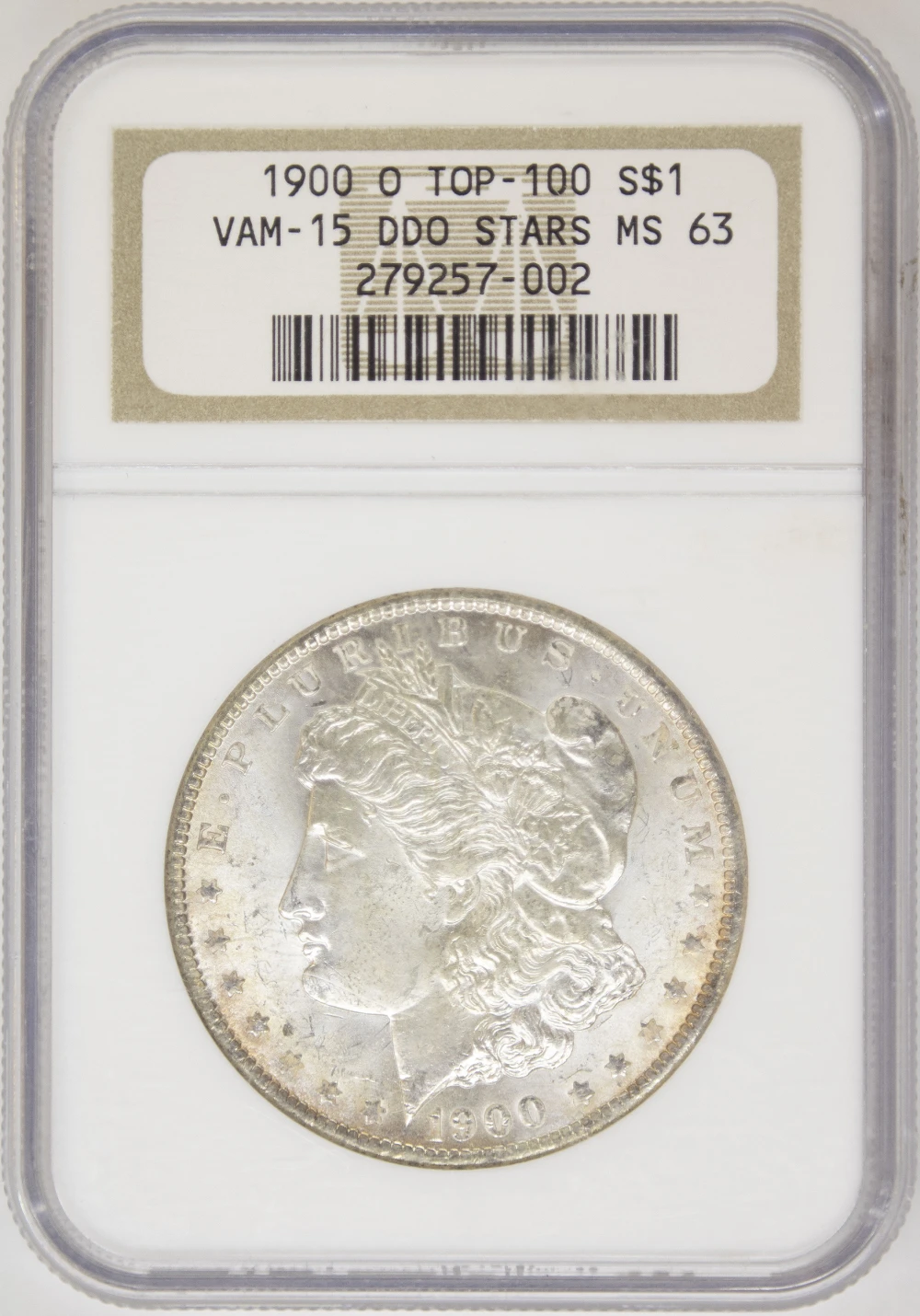 NGC MS-63 1900-O Double Die Morgan Dollar