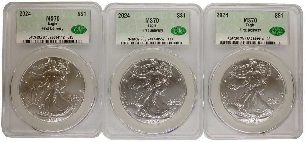 CACG MS-70 2024 Silver Eagle Trio