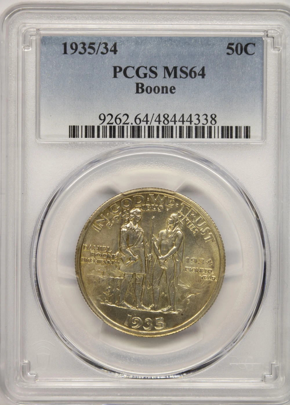 PCGS MS-64 1935/34 Boone Half Dollar