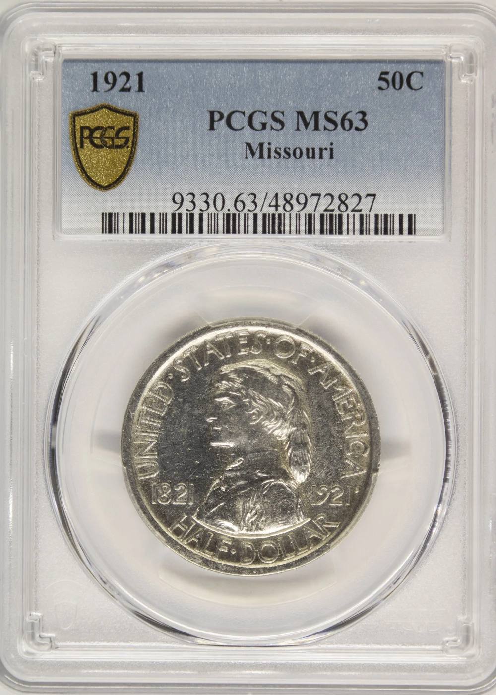 PCGS MS-63 1921 Missouri Half Dollar