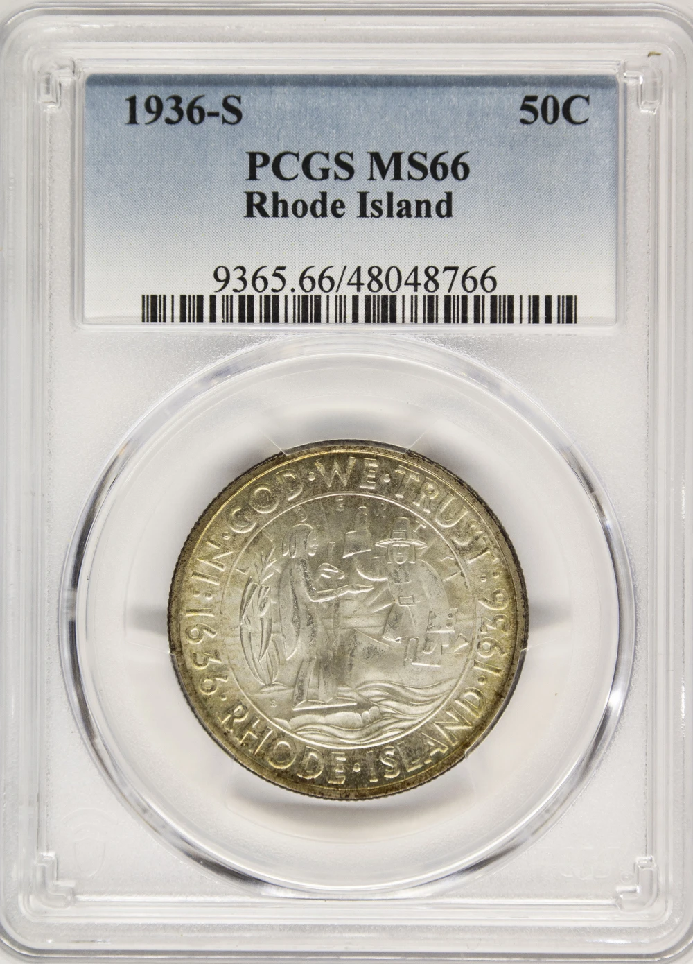PCGS MS-66 1936-S Rhode Island Half Dollar