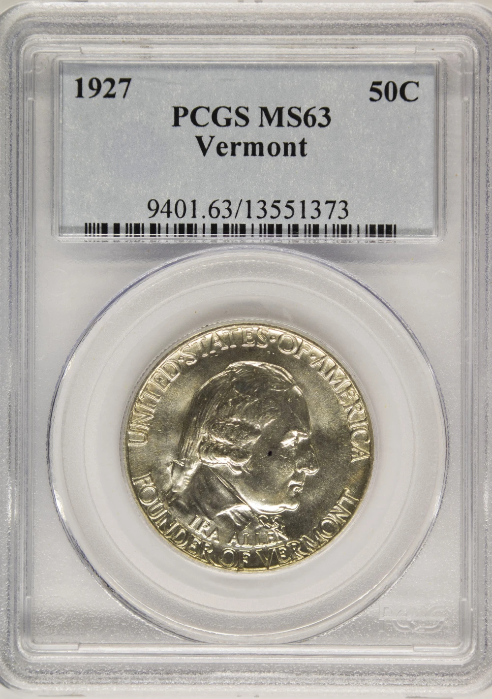 PCGS MS-63 1927 Vermont Half Dollar
