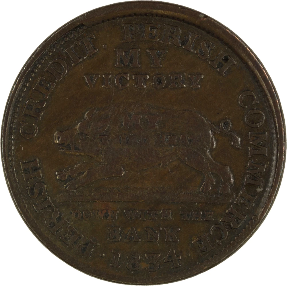 EF 1834 Running Boar Hard Times Token