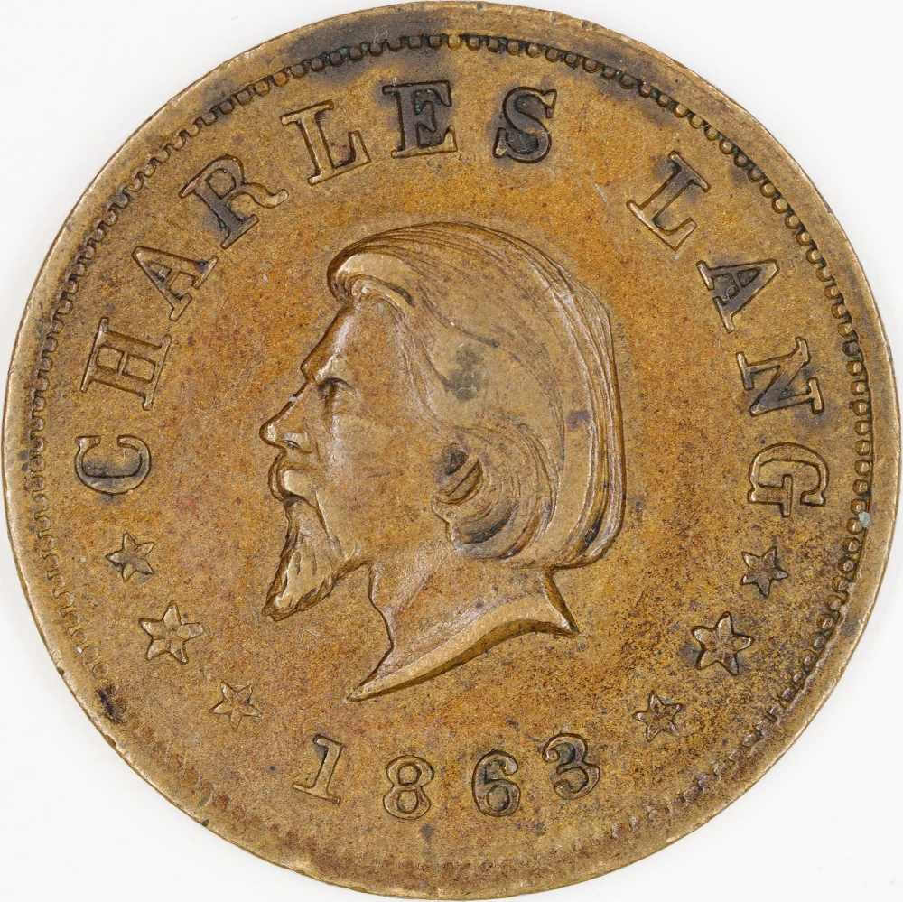 Massachusetts. Worcester. 1863 Lang Token
