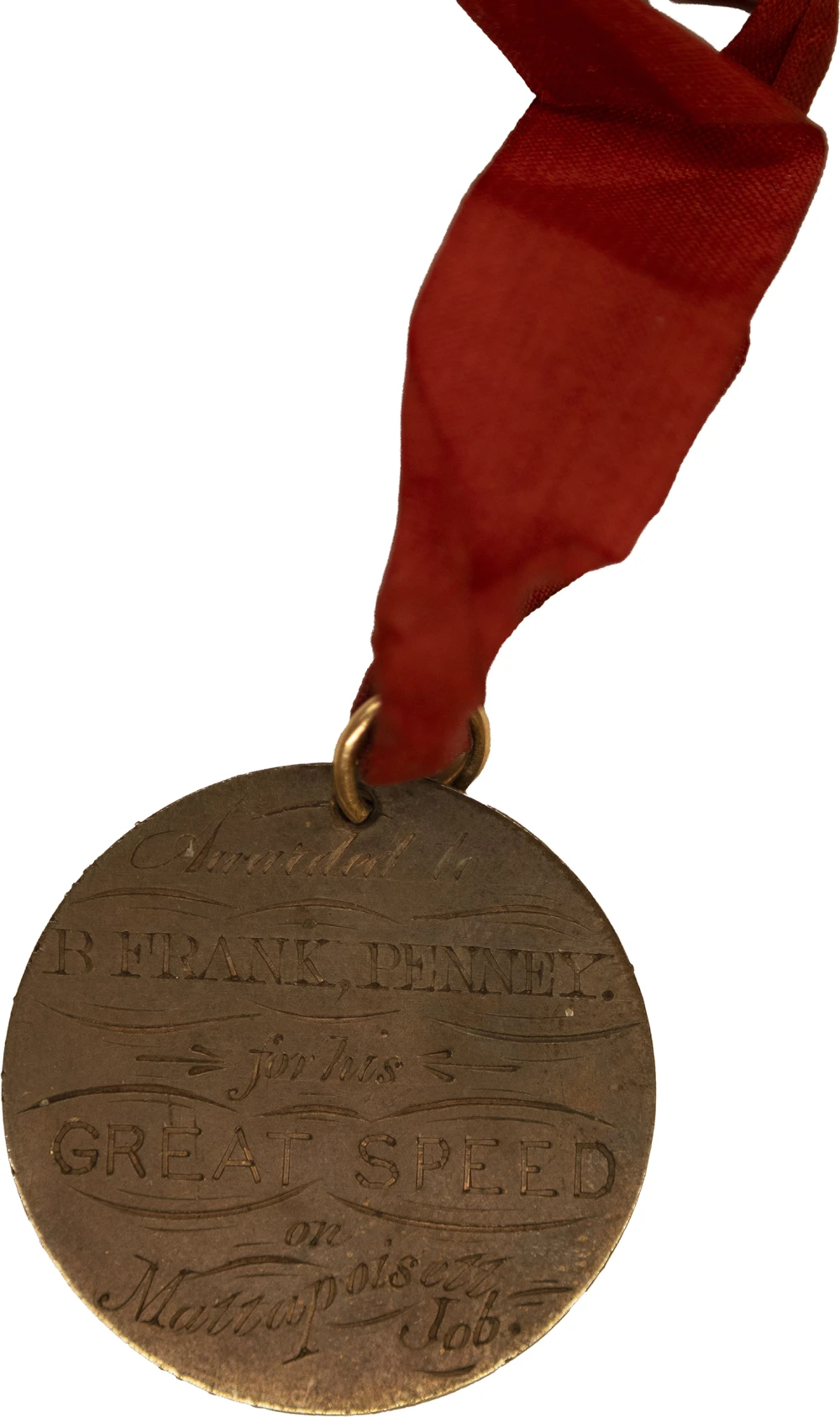 1800's Large Cent Engraved Award