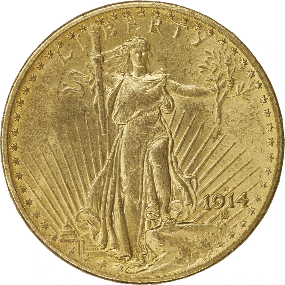 BU-60 1914-S $20 St.Gaudens