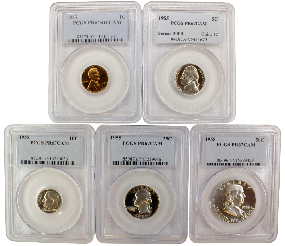 PCGS Proof-67 Cameo 1955 Proof Set