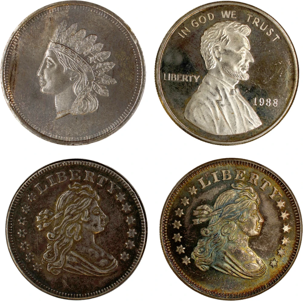 4 One Ounce Silver Rounds