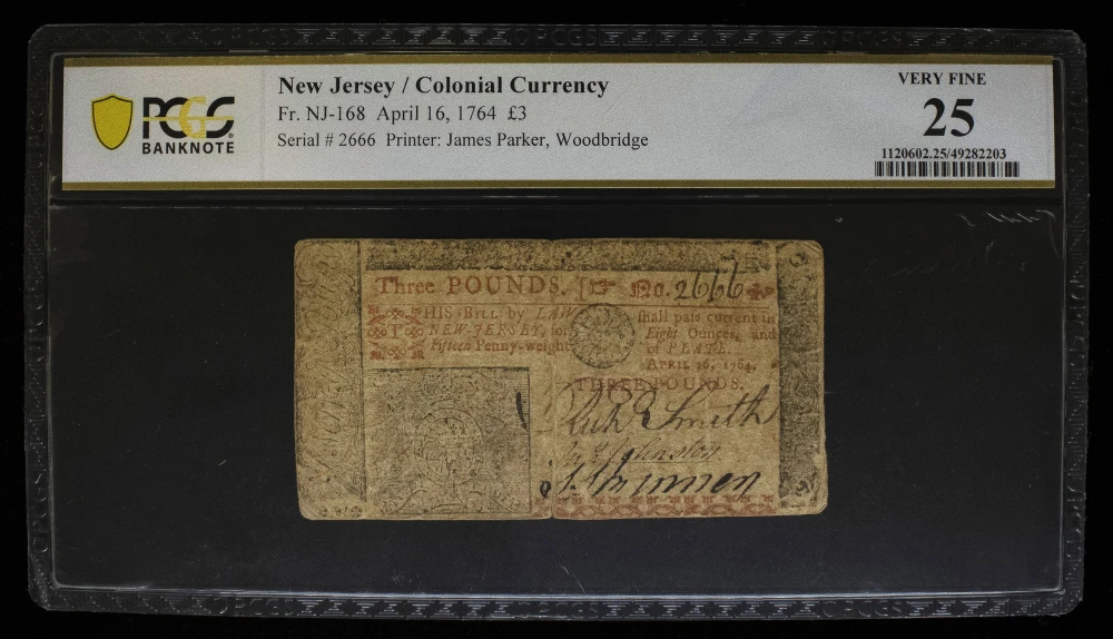 New Jersey. PCGS VF-25 1764 Three Pounds