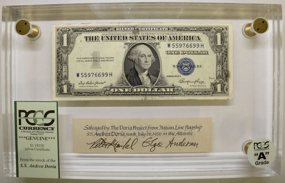 1935E $1 From The Wreck Of The Andrea Doria