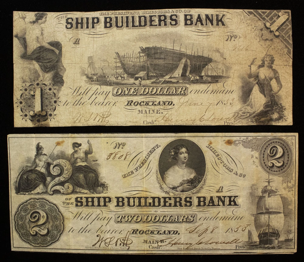Maine. 1853 Denomination Duo