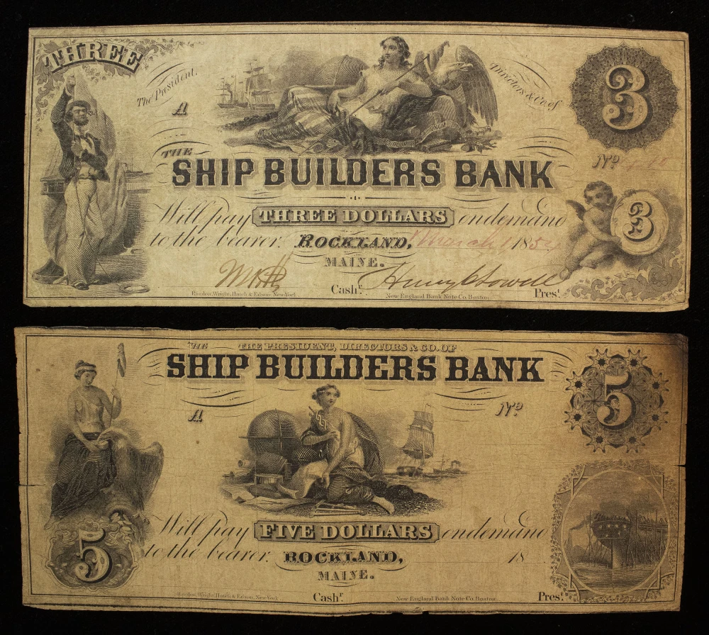 Maine. Fine Denomination Pair