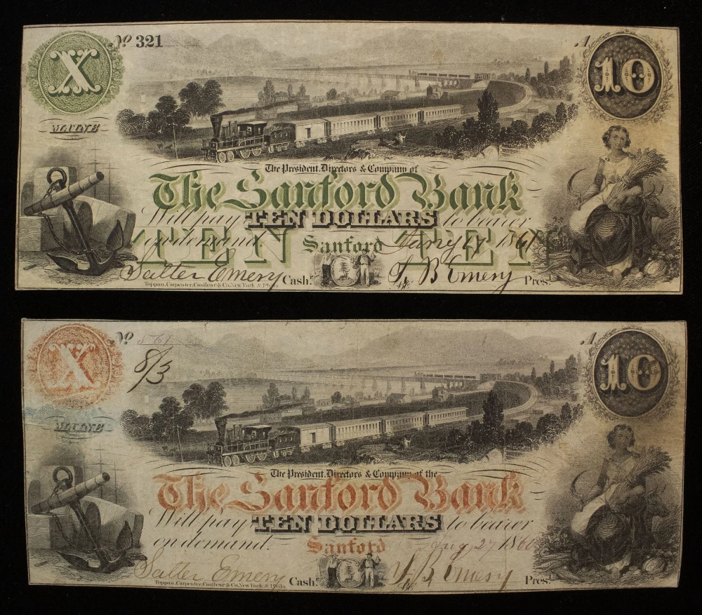 Maine. Fine to VF Civil War-Era $10 Notes