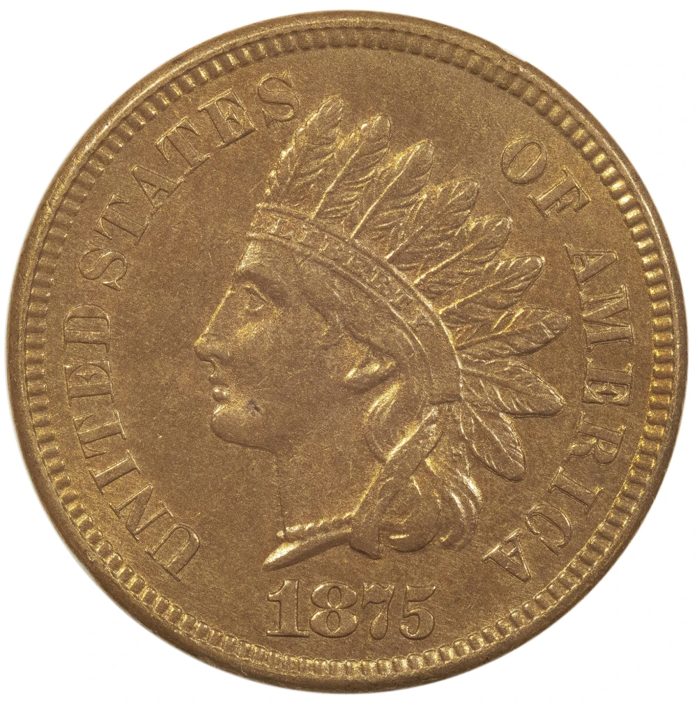 MS-60 Details 1875 Indian Cent