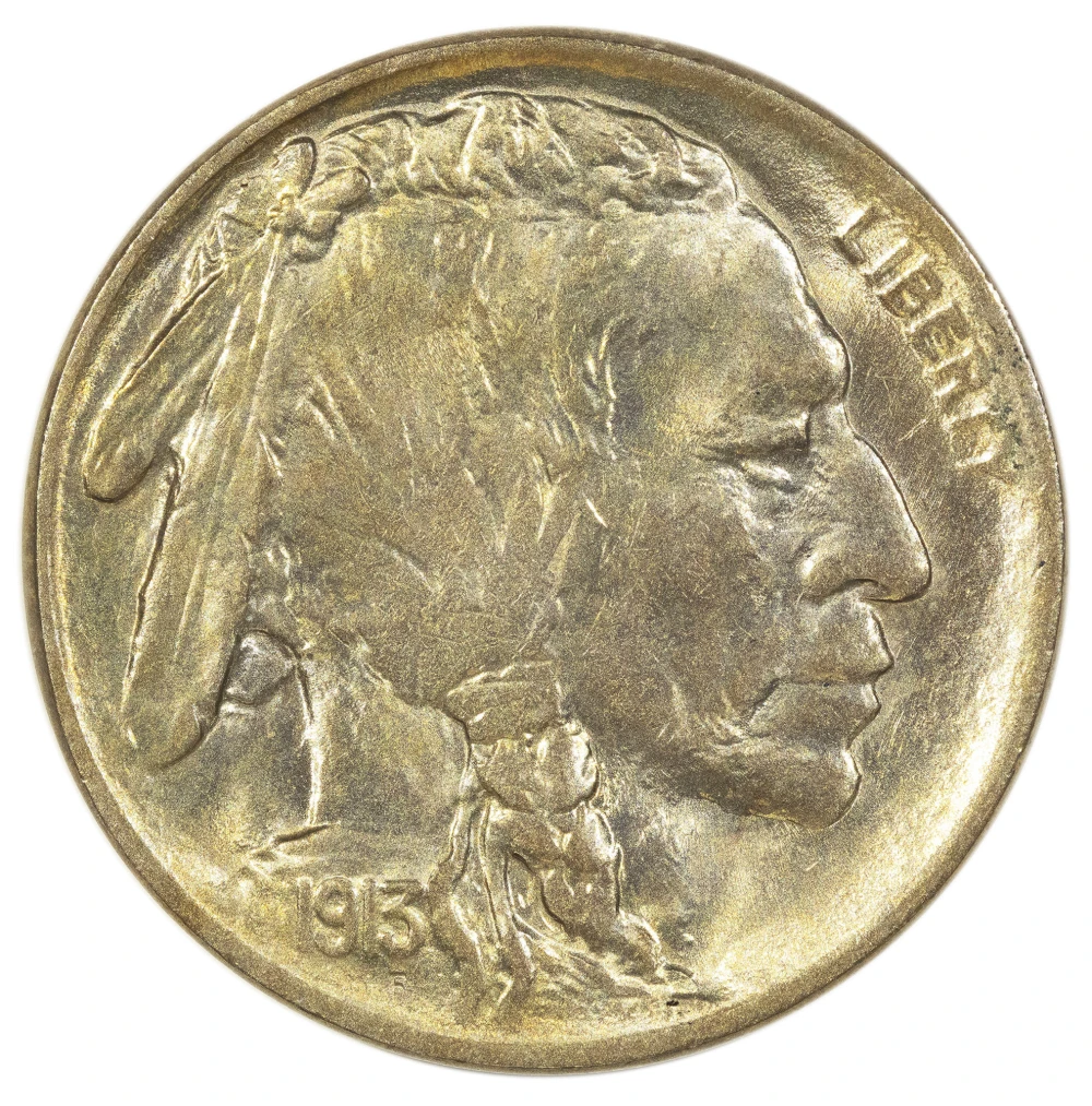 Choice BU MS-64 1913 Type II Buffalo Nickel