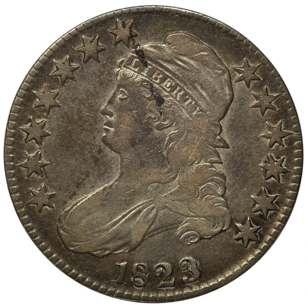 VF Sharpness 1823 Ugly 3 Half Dollar