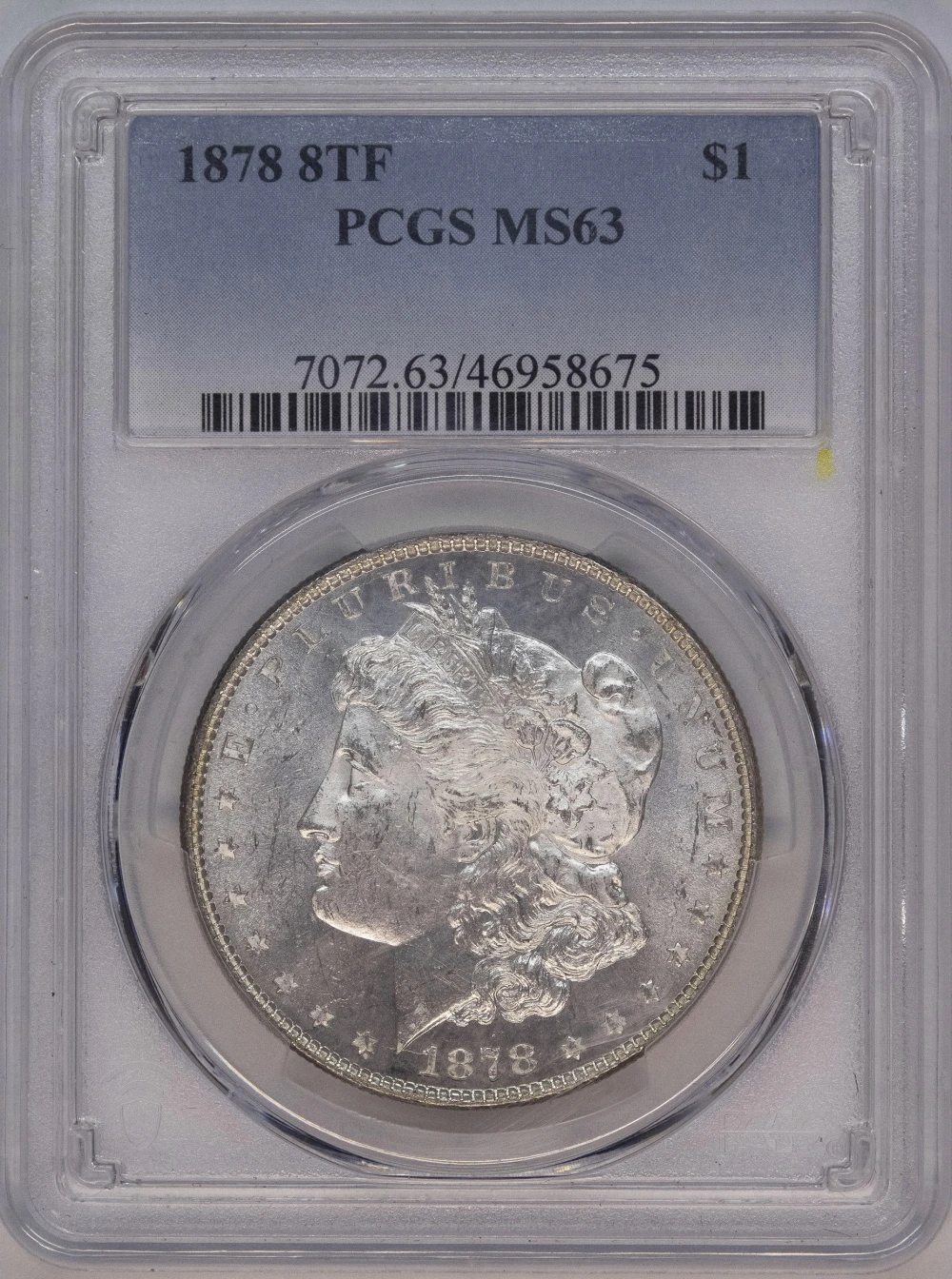 PCGS MS-63 1878 8TF Morgan Dollar