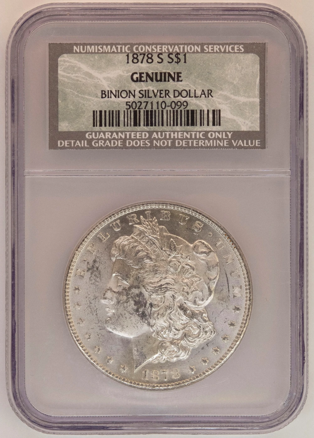PCGS 1878-S Binion Hoard Silver Dollar