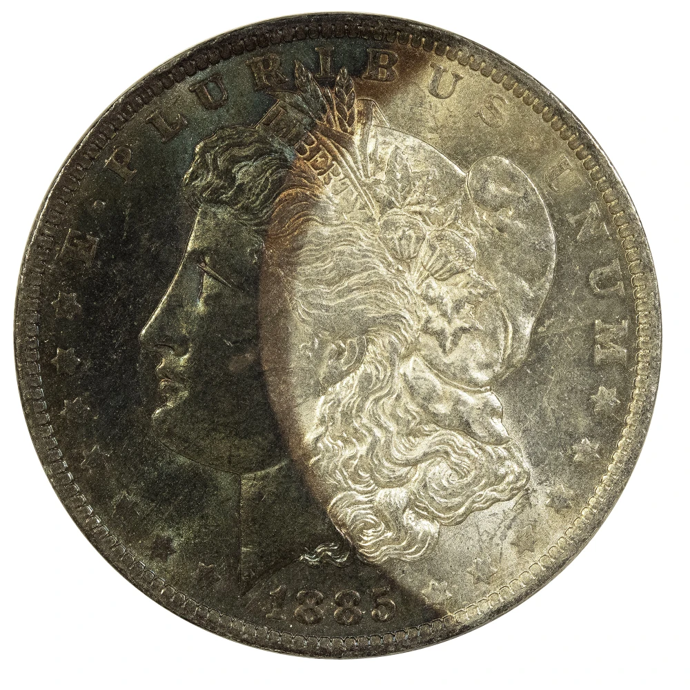 Nicely Toned MS-62 1885-O Morgan Dollar