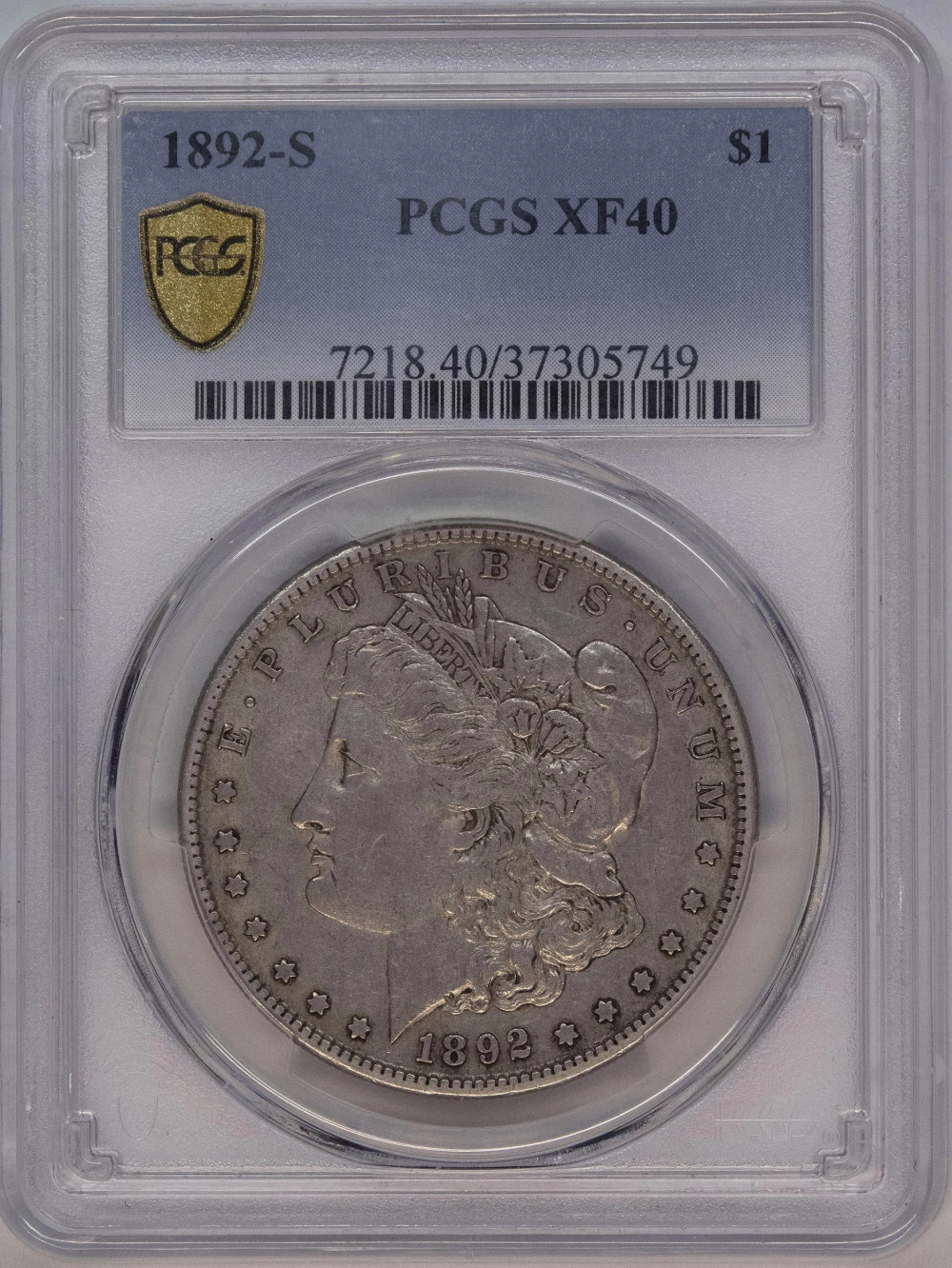 PCGS EF-40 1892-S Morgan Dollar