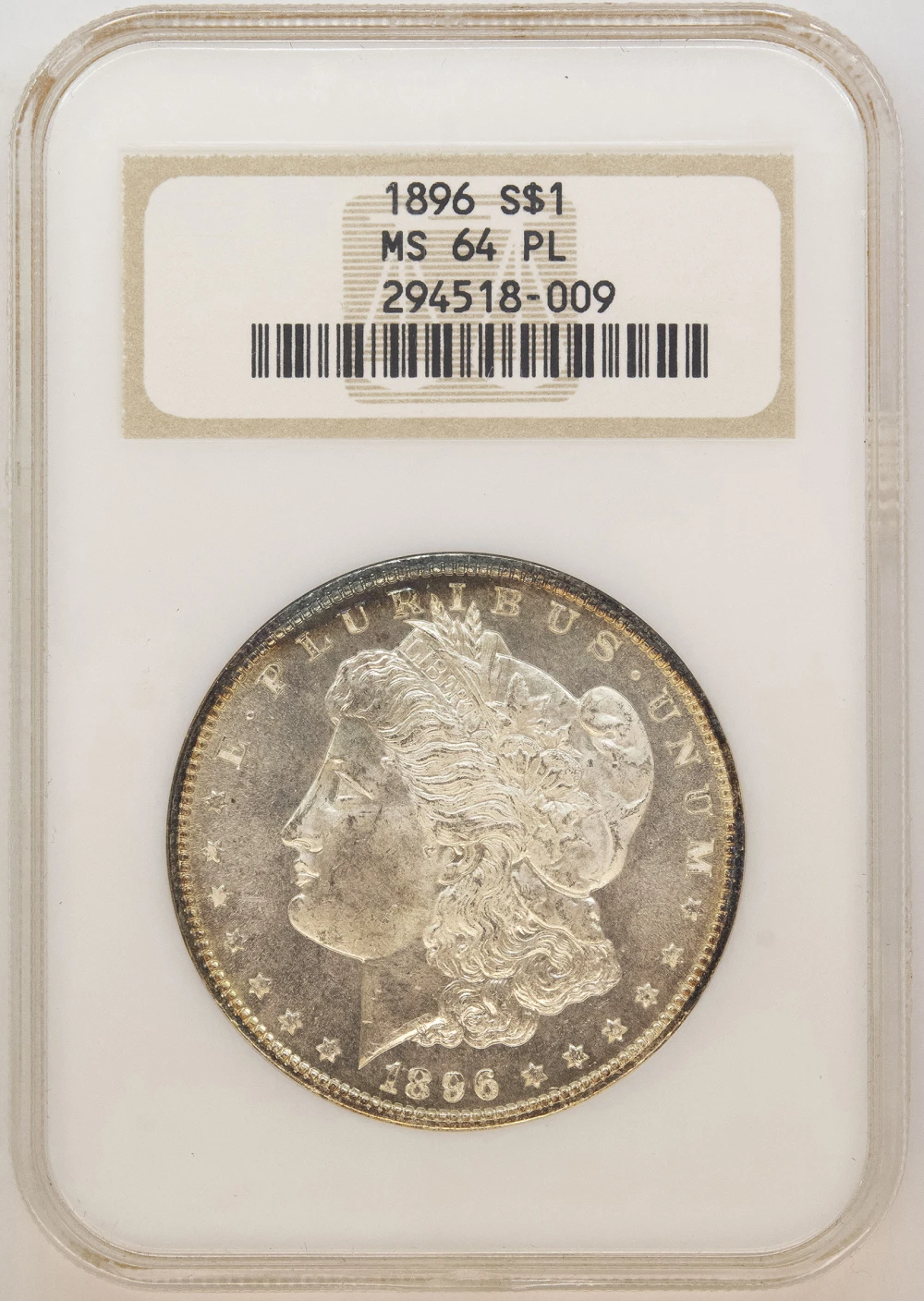 NGC MS-64 PL 1896 Morgan Dollar