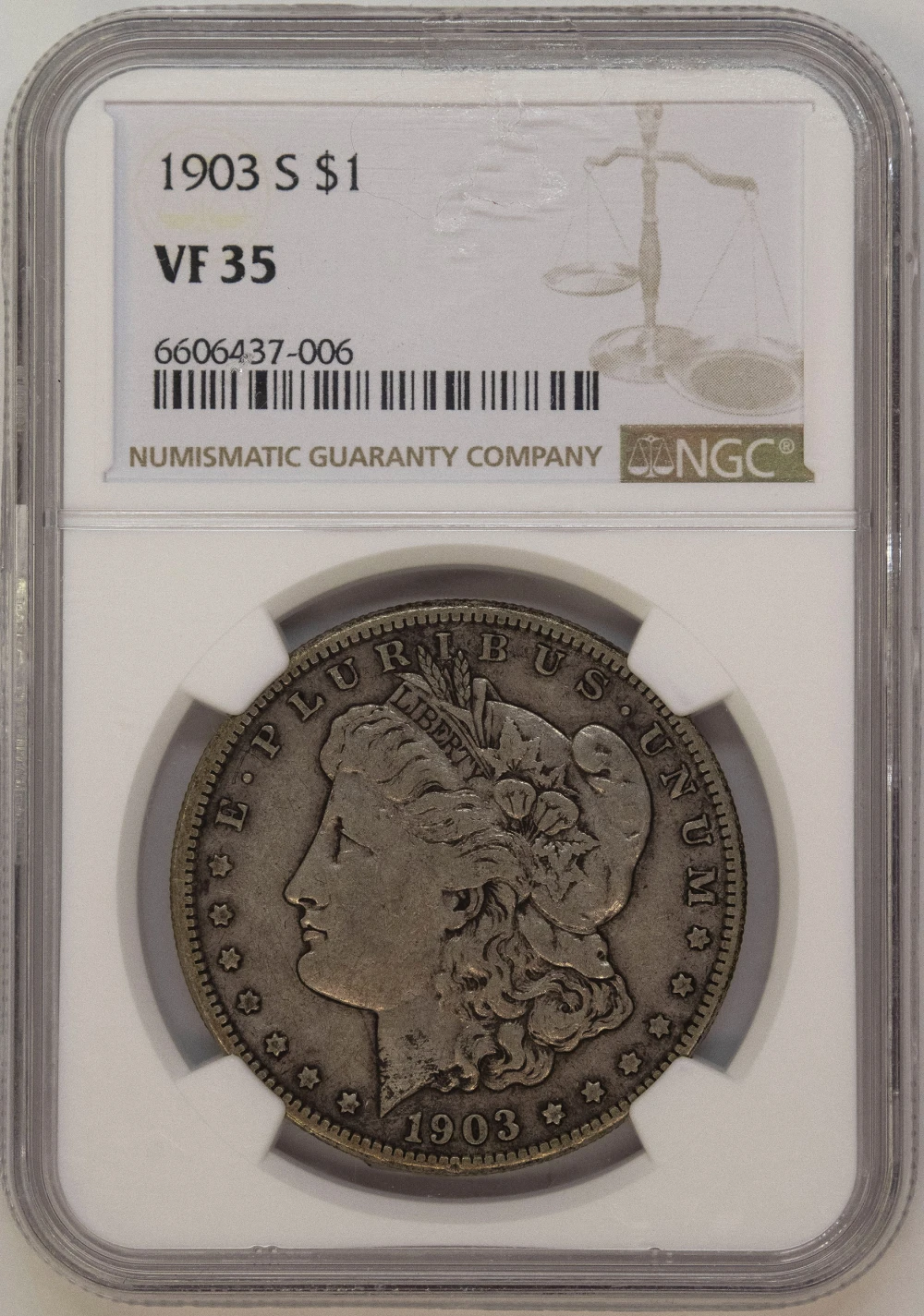 NGC VF-35 1903-S Morgan Dollar