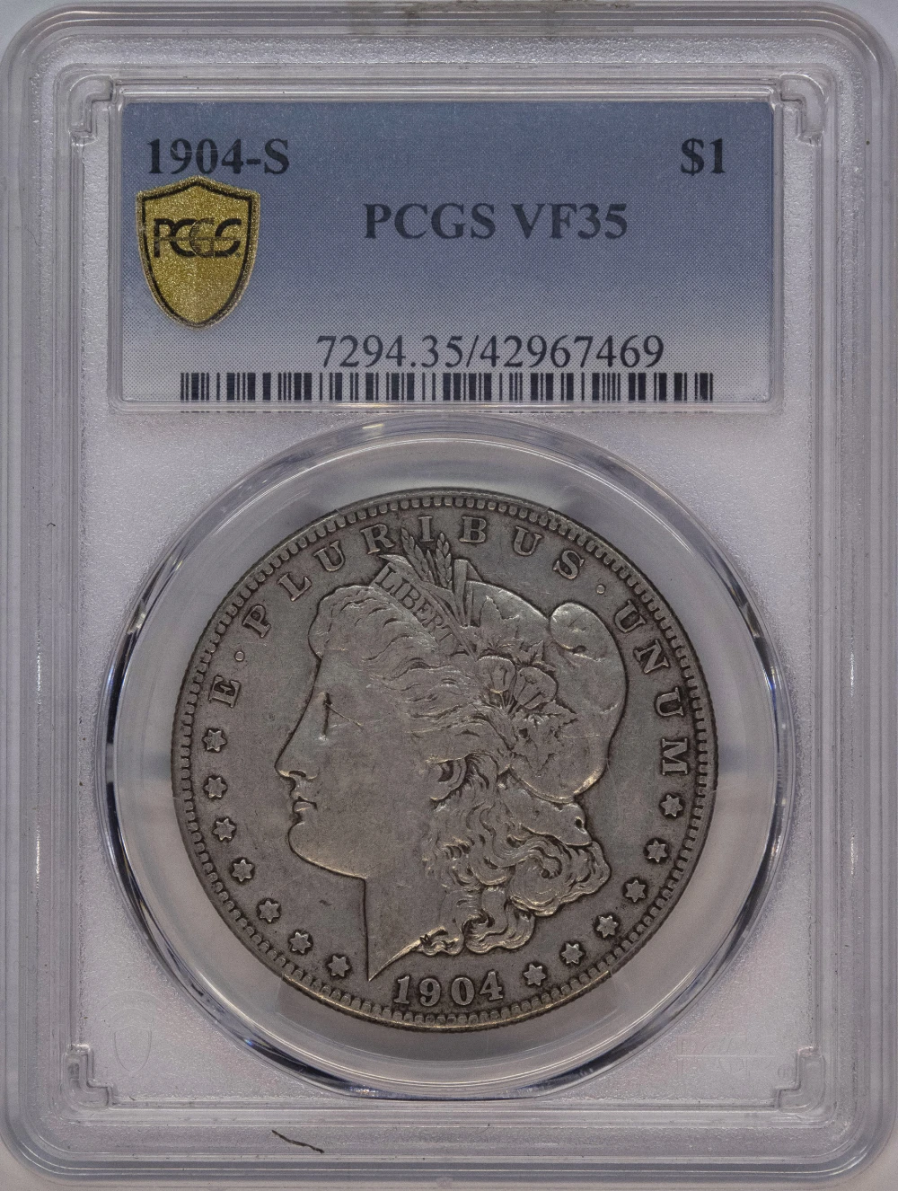 NGC VF-35 1904-S Morgan Dollar