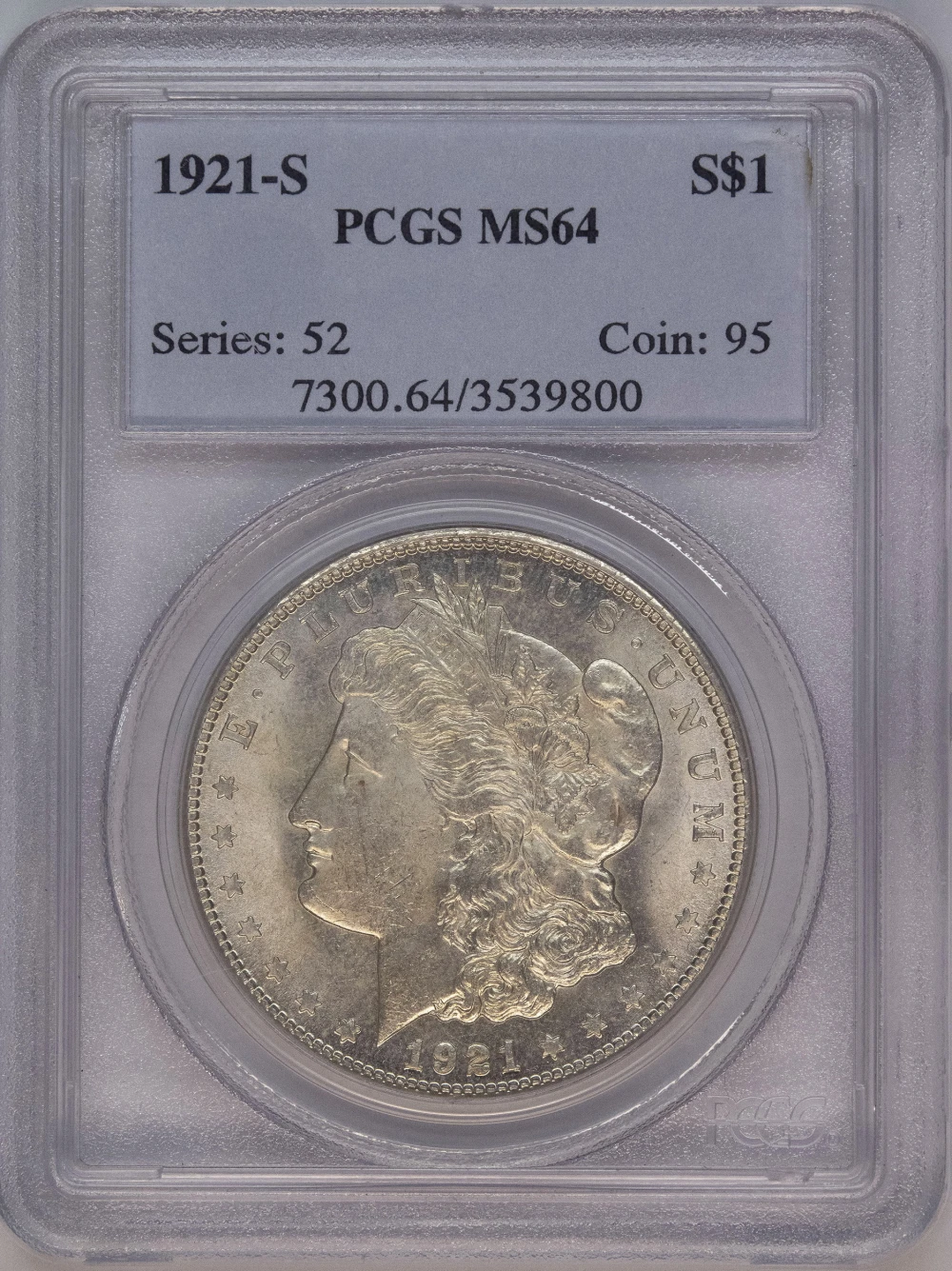 PCGS MS-64 1921-S Morgan Dollar