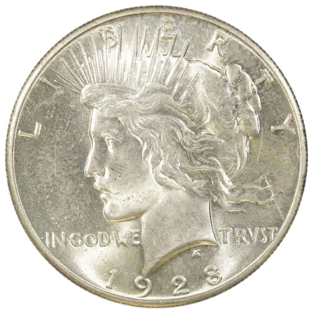 MS-62 or Finer 1928 Peace Dollar