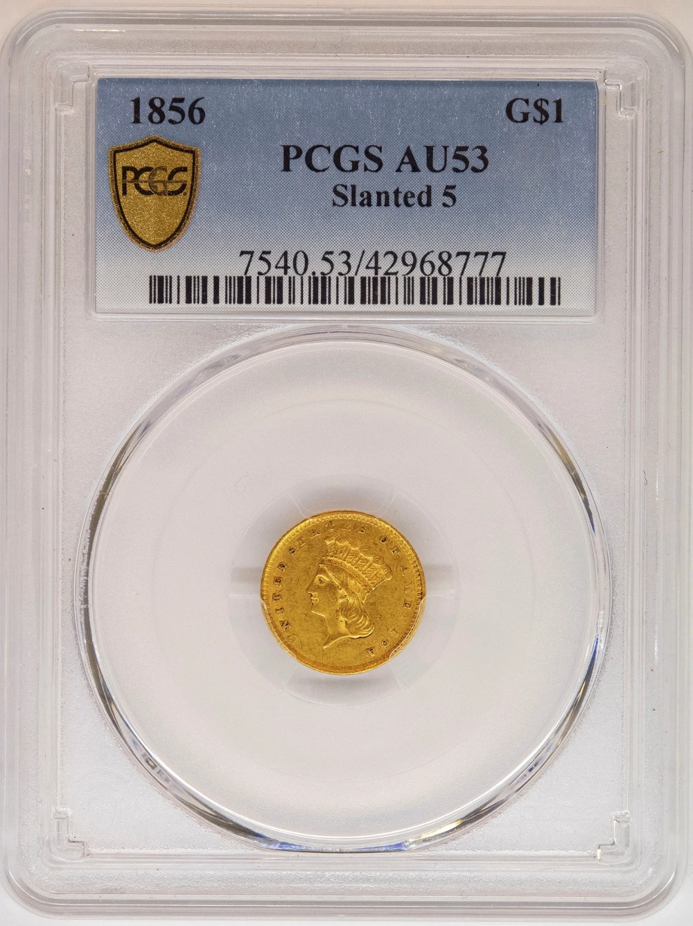 PCGS AU-53 1856 Gold $1
