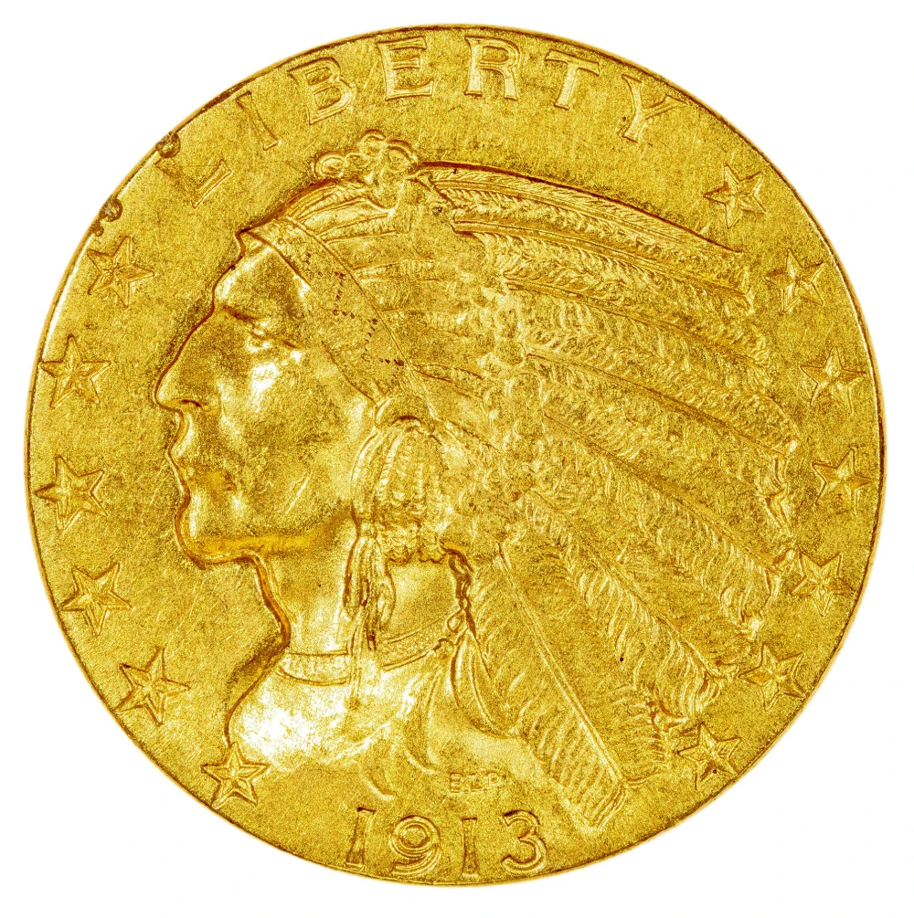 MS-62 1913 Gold $5