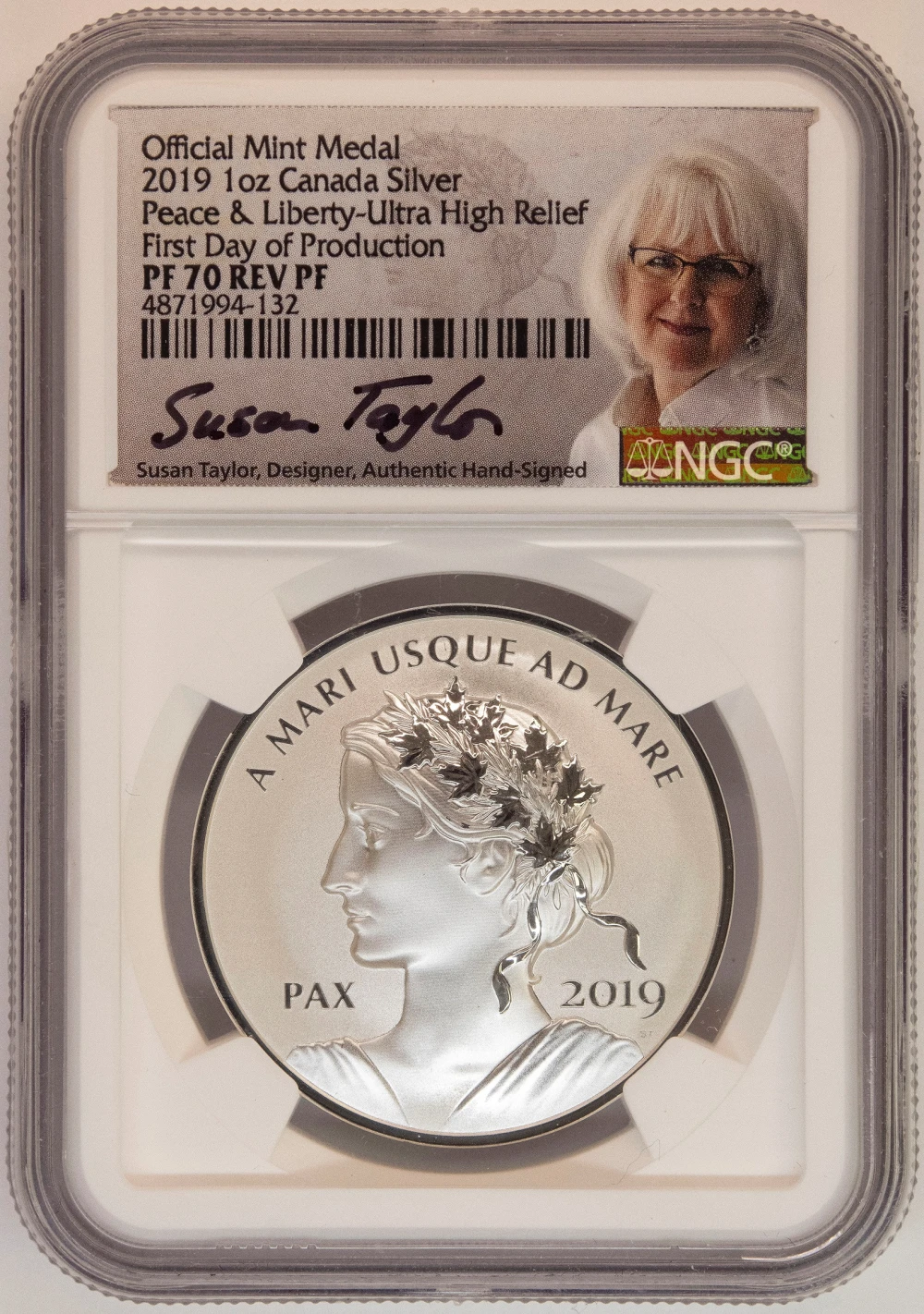 NGC REV PF-69 Hand Signed 2019 Mint Medal