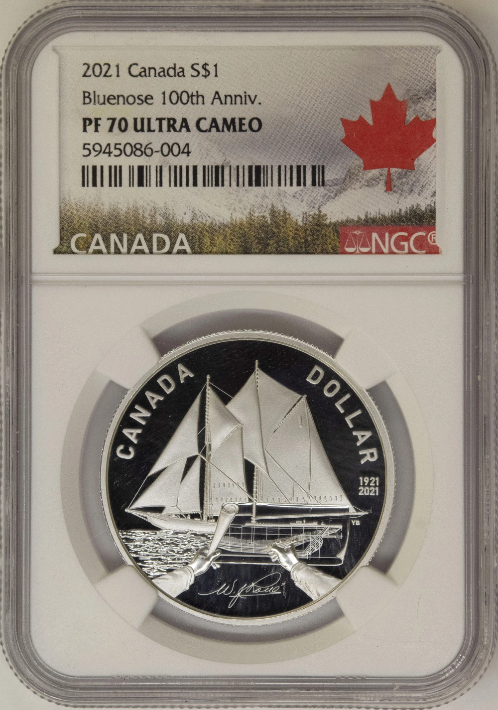 2021 Canada NGC PF-70 UC Bluenose $1