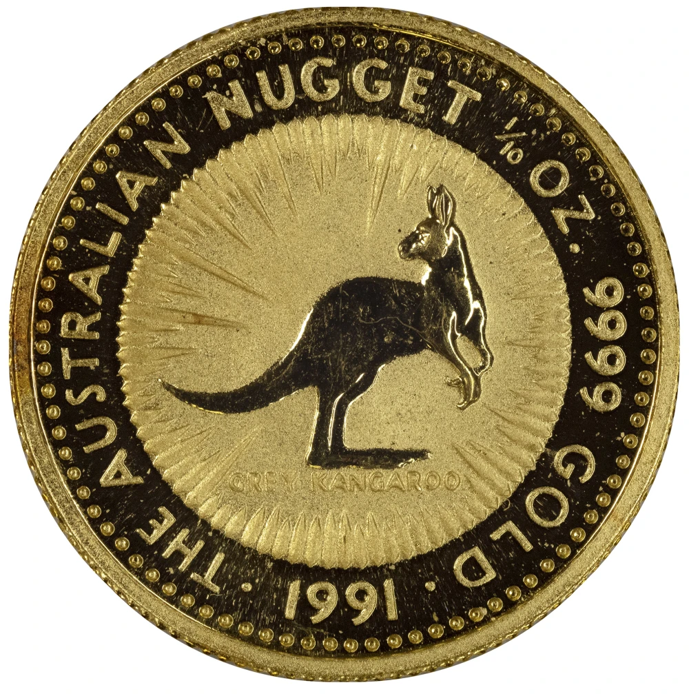 Australia. 1991 1/10 Ounce Gold Kangaroo