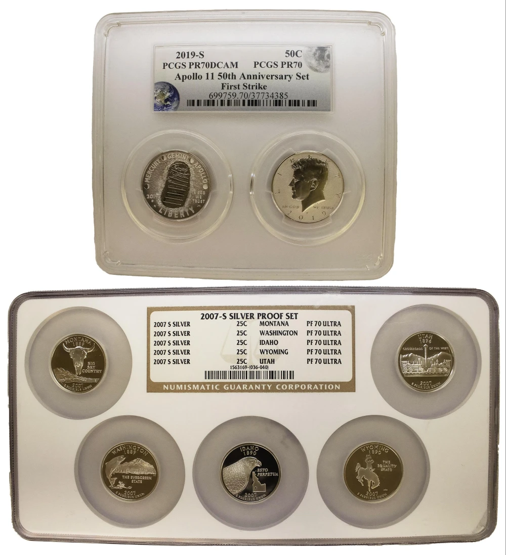 Pair Of Modern Proof-70 Coin Sets