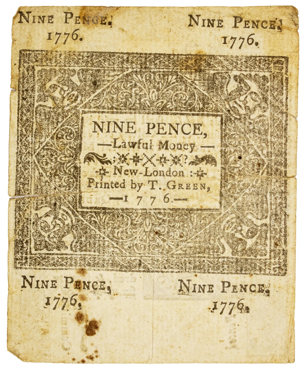 Connecticut. VF 1776 Nine Pence Colonial Note